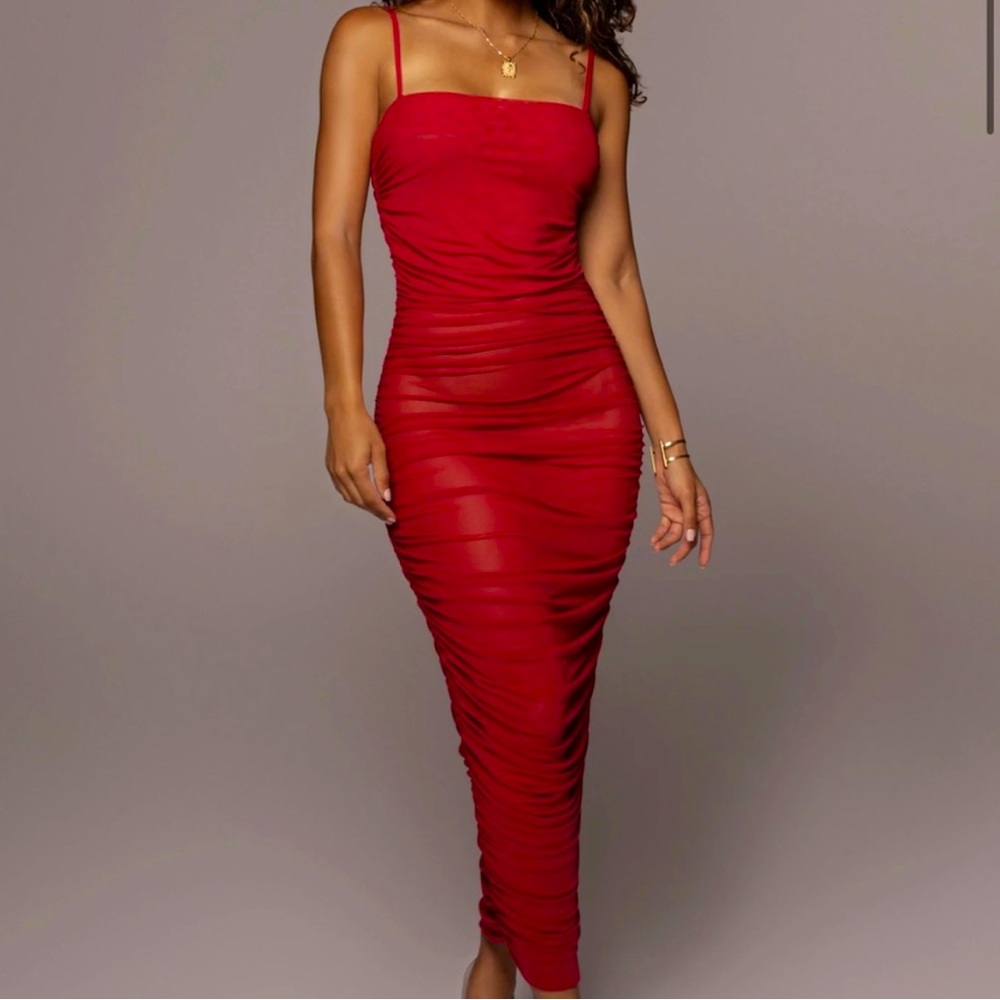 Red Sheer Dress (NEVER WORN)